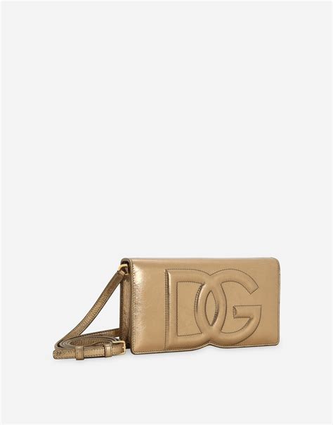 DG Logo phone bag in Gold for Women 